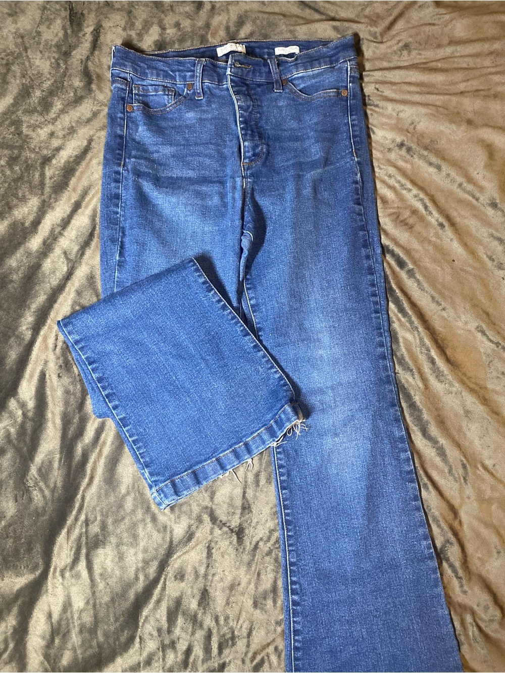 sofia by sofia vergara Mid-Rise Wide Leg Jeans - Blue